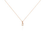 Collier Antonia Or Rose Morganite Et Oxyde De Zirconium - Colliers Femme | Histoire d&rsquo;Or