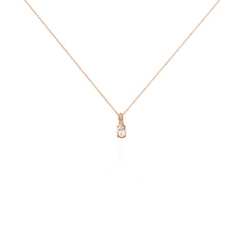 Collier Antonia Or Rose Morganite Et Oxyde De Zirconium - Colliers Femme | Histoire d’Or