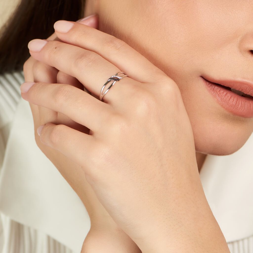 Bague Aline Or Blanc Diamant - Bagues avec pierre Femme | Histoire d’Or