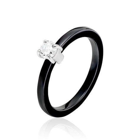 Bague Solitaire Nigelia Argent Blanc Oxyde De Zirconium - Bagues solitaires Femme | Histoire d&rsquo;Or
