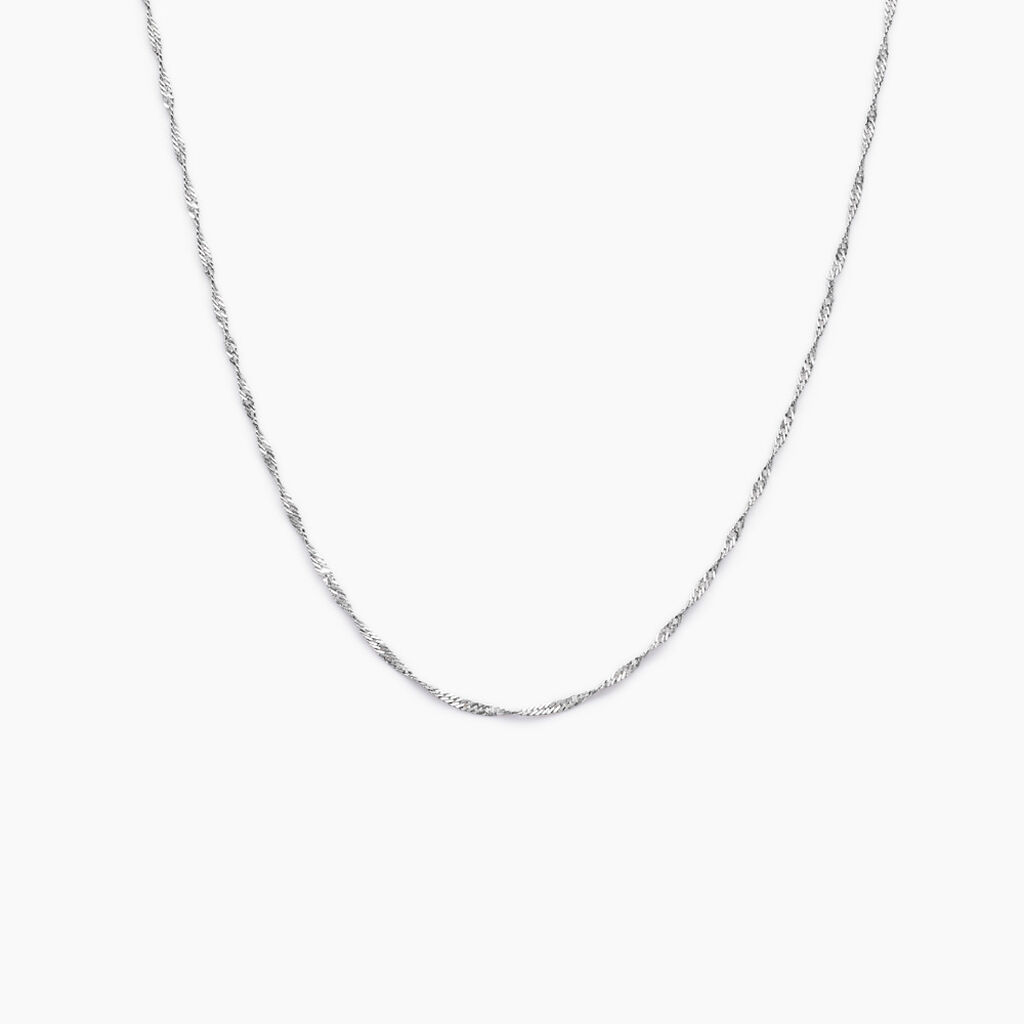Collier Arletty Argent Blanc - Bijoux sans pierre Femme | Histoire d&rsquo;Or