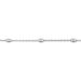 Chaîne De Cheville Millia Argent Blanc - Chaînes de cheville Femme | Histoire d’Or