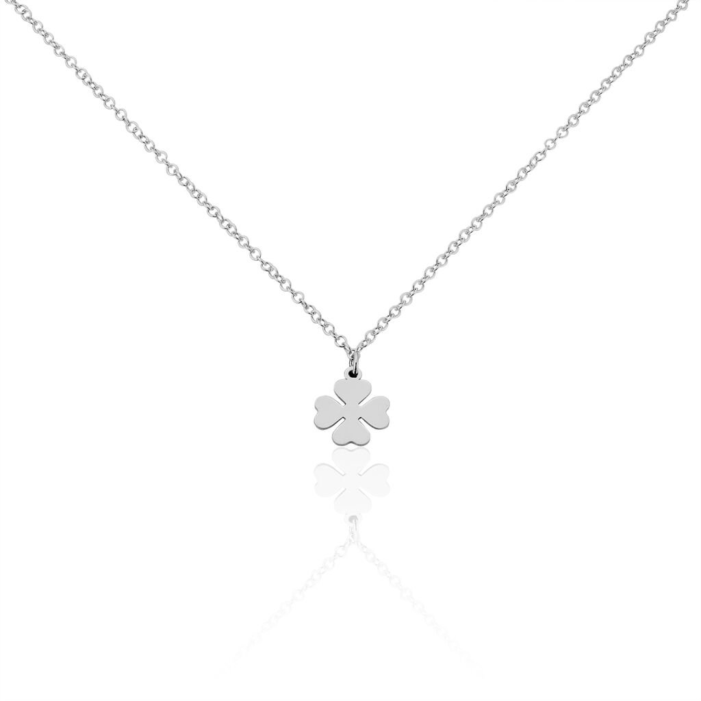 Collier Naomie Argent Blanc