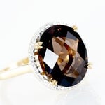 Bague Anna Or Jaune Quartz Et Oxyde De Zirconium - Bagues solitaires Femme | Histoire d&rsquo;Or