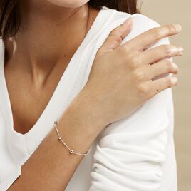 Bracelet Amarylis Argent Blanc - Bracelets fantaisie Femme | Histoire d’Or