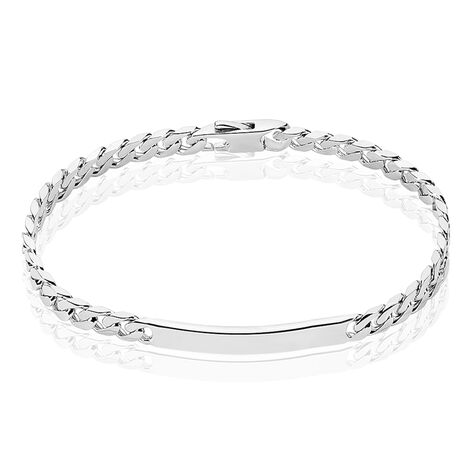 Bracelet Identité Clementine Maille Gourmette Argent Gris - Gourmettes Femme | Histoire d’Or