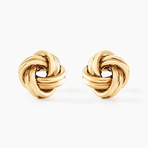 Boucles D'oreilles Puces Ilhame Nid Or Jaune - Clous d'oreilles Femme | Histoire d’Or