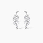 Boucles D'oreilles Puces Alma Argent Blanc Oxyde De Zirconium - Boucles d'oreilles fantaisie Femme | Histoire d&rsquo;Or