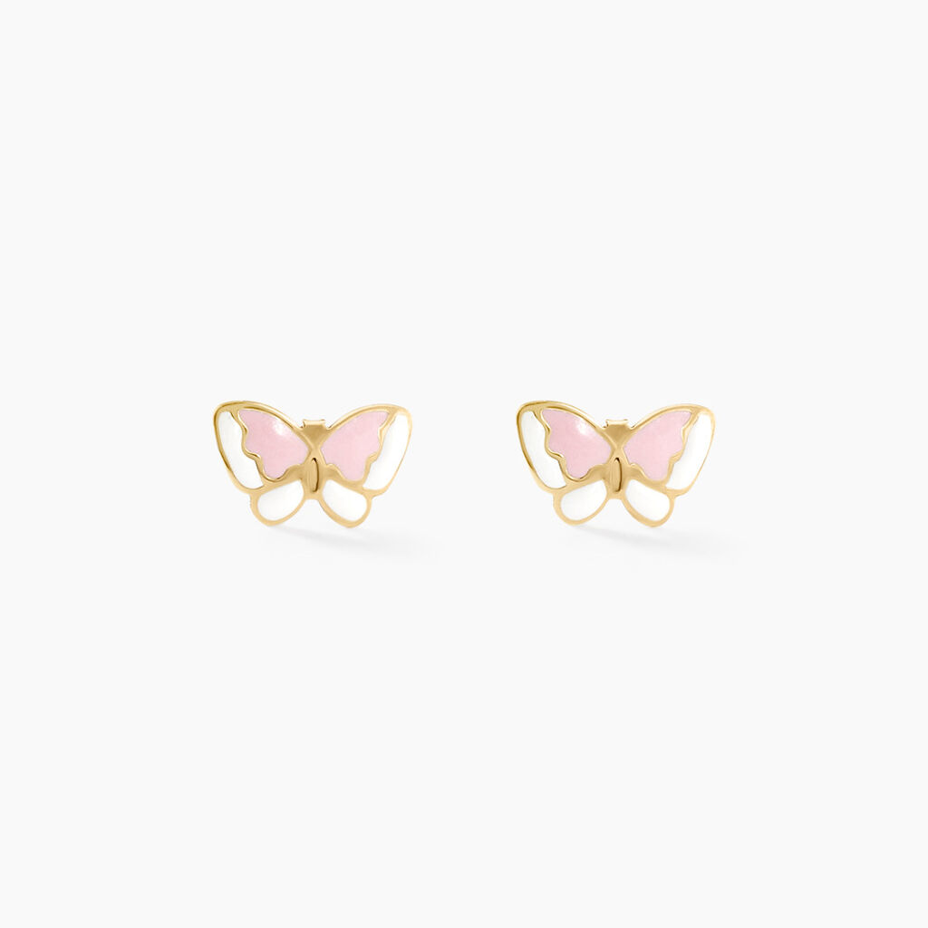 Boucles D'oreilles Puces Krystyn Or Jaune - Clous d'oreilles Enfant | Histoire d’Or