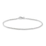 Bracelet Cacilda Maille Corde Argent Blanc - Bracelets cha&icirc;ne Femme | Histoire d&rsquo;Or