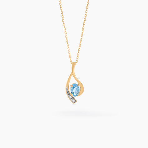 Collier Or Jaune Sagesse Topaze Oxydes De Zirconium - Colliers Femme | Histoire d&rsquo;Or