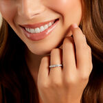 Alliance Rhea Ld Platine Blanc Diamant Synth&eacute;tique - Alliances Femme | Histoire d&rsquo;Or