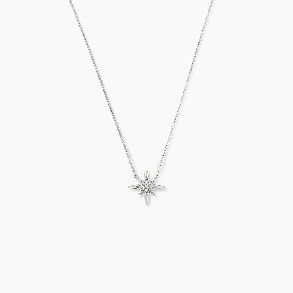 Collier Aveline Or Blanc Diamant