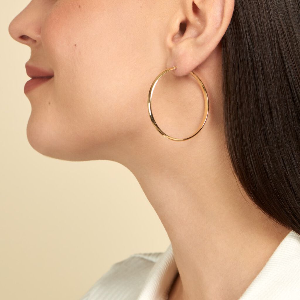 Créoles Shalana Or Jaune - Boucles d'oreilles créoles Femme | Histoire d’Or