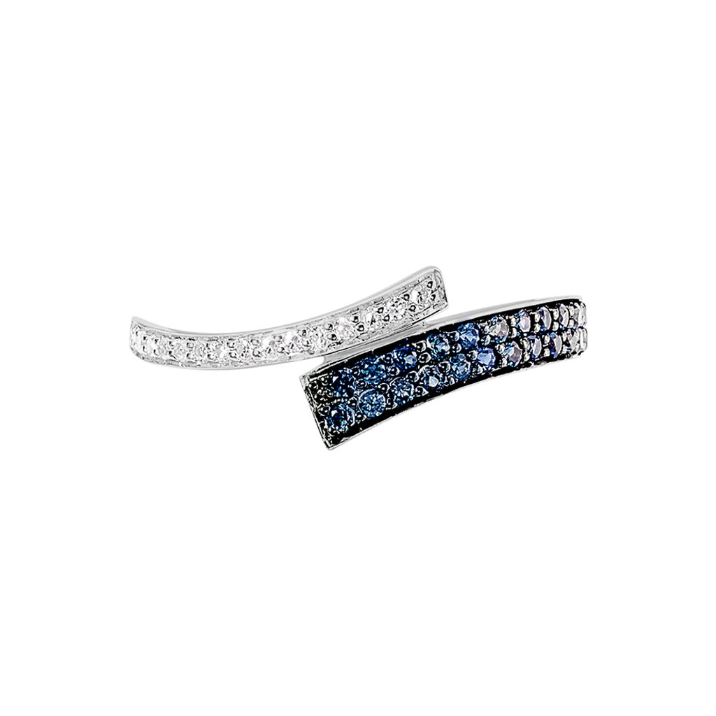 Bague Amelie Or Blanc Saphir Et Diamant - Bagues avec pierre Femme | Histoire d’Or