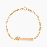 Bracelet Identit&eacute; Etheline Maille Gourmette Or Jaune - Bracelets Communion Enfant | Histoire d&rsquo;Or