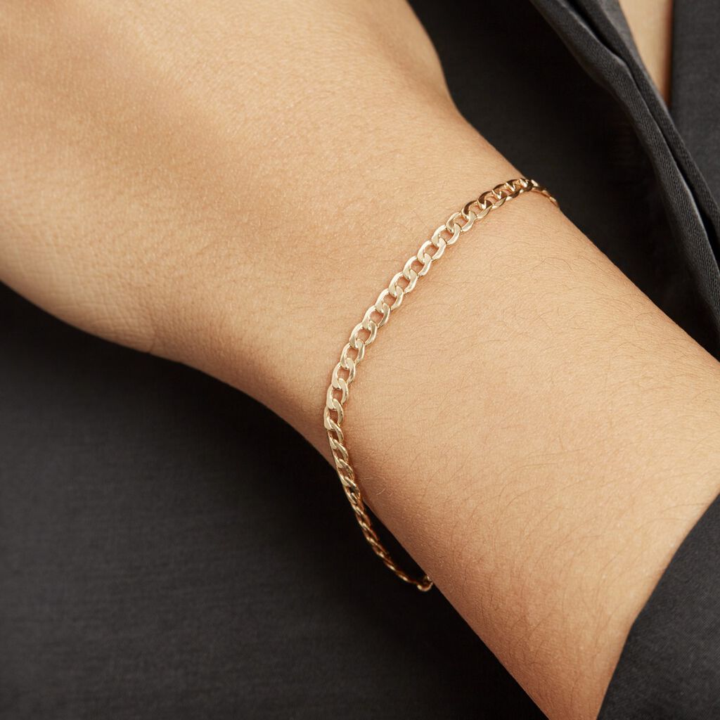 Bracelet Iris Or Jaune Maille Gourmette - Bracelets chaîne Femme | Histoire d’Or