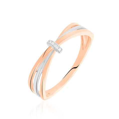 Bague Ruthe Or Bicolore Diamant - Bagues avec pierre Femme | Histoire d&rsquo;Or