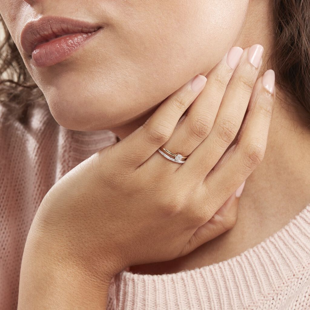Bague Maellys Or Jaune Diamant - Bagues solitaires Femme | Histoire d’Or