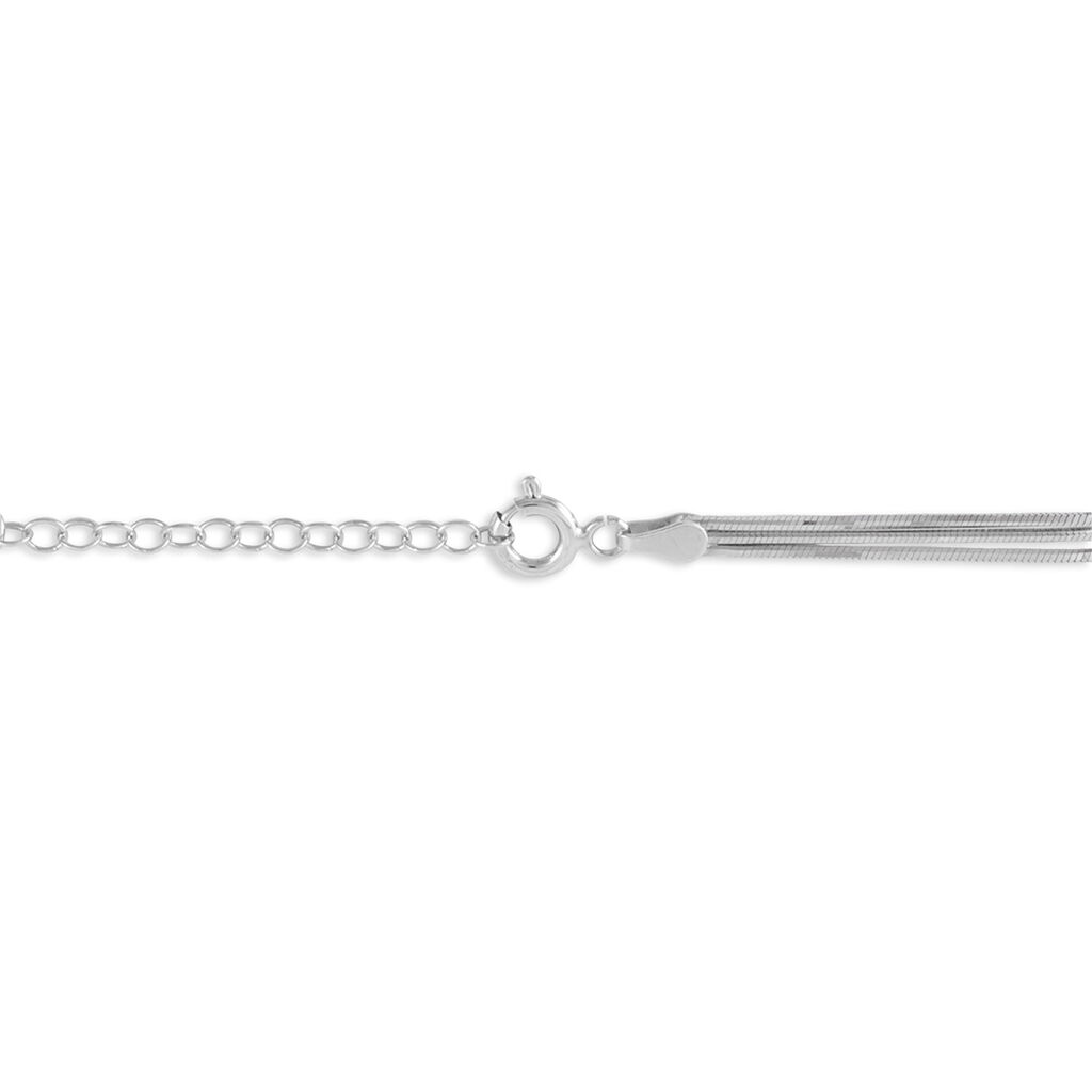 Bracelet Giorgia Argent Blanc - Bijoux sans pierre Femme | Histoire d&rsquo;Or