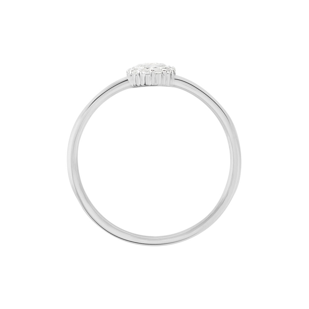 Bague Adelisa Or Blanc Diamant - Bagues solitaires Femme | Histoire d’Or
