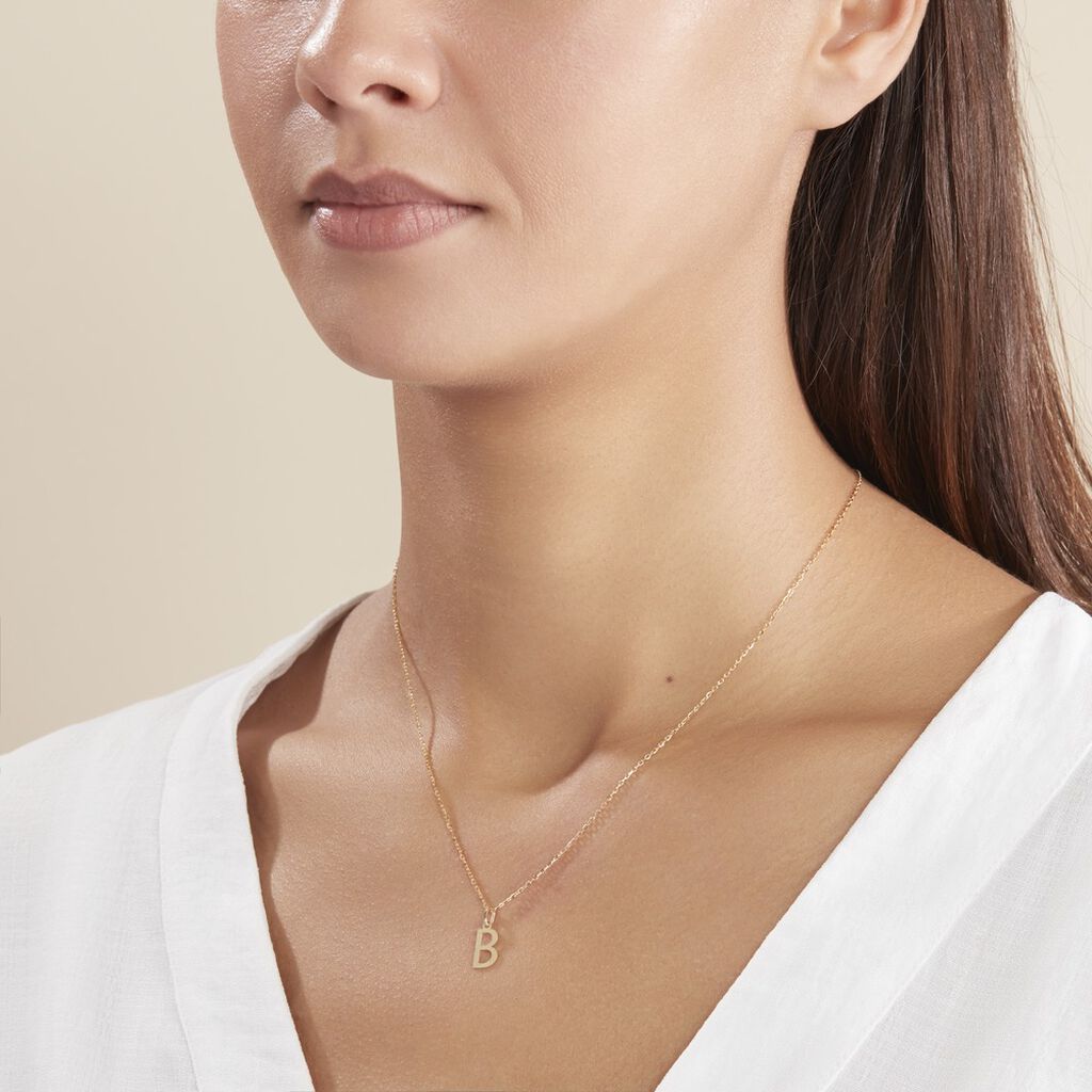 Pendentif Ionia Lettre Or Jaune - Pendentifs Famille | Histoire d’Or