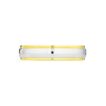 Alliance Miroir Ruban Plat Or Bicolore - Alliances Unisex | Histoire d&rsquo;Or