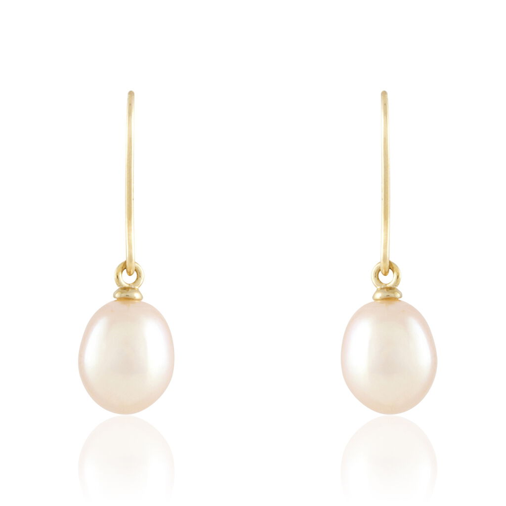 Boucles D'oreilles Pendantes Baroque Or Jaune Perle De Culture - Boucles d'oreilles pendantes Femme | Histoire d’Or