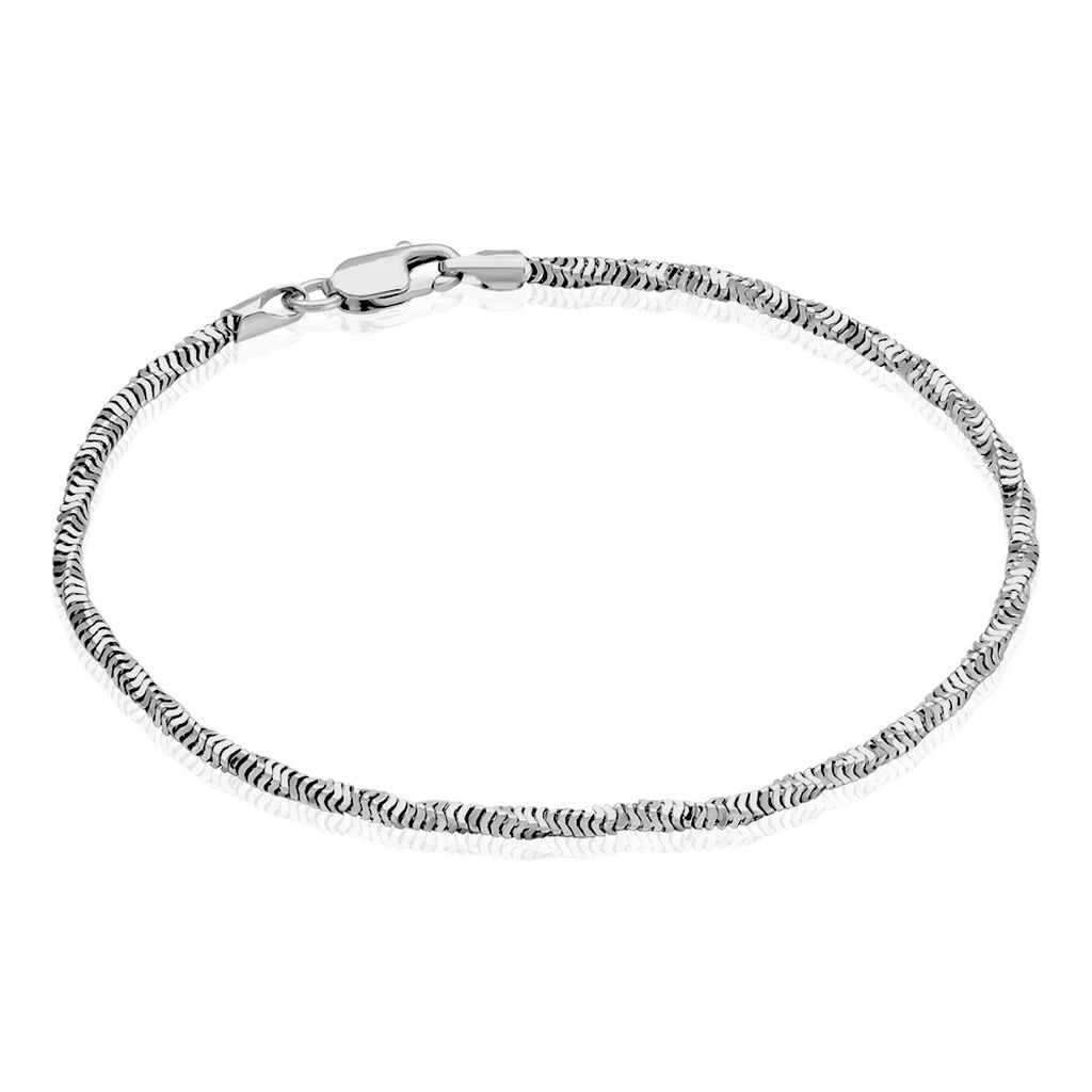 Bracelet Maille Azul Argent Blanc