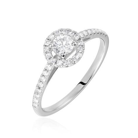 Bague Or Blanc Cadence Diamants - Bagues solitaires Femme | Histoire d’Or