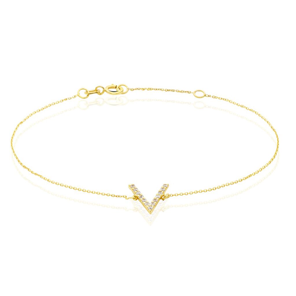 Bracelet Celene Or Jaune Oxyde De Zirconium
