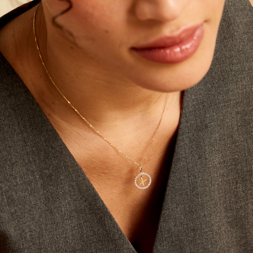Pendentif Gabe Or Jaune Oxyde De Zirconium - Pendentifs Femme | Histoire d’Or
