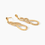 Boucles D'oreilles Pendantes Rajah Plaqu&eacute; Or Jaune Oxyde De Zirconium - Boucles d'oreilles pendantes Femme | Histoire d&rsquo;Or
