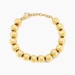 Bracelet Perles Solaires Acier Jaune - Bracelets cha&icirc;ne Femme | Histoire d&rsquo;Or