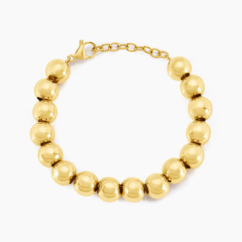 Bracelet Perles Solaires Acier Jaune - Bracelets cha&icirc;ne Femme | Histoire d&rsquo;Or