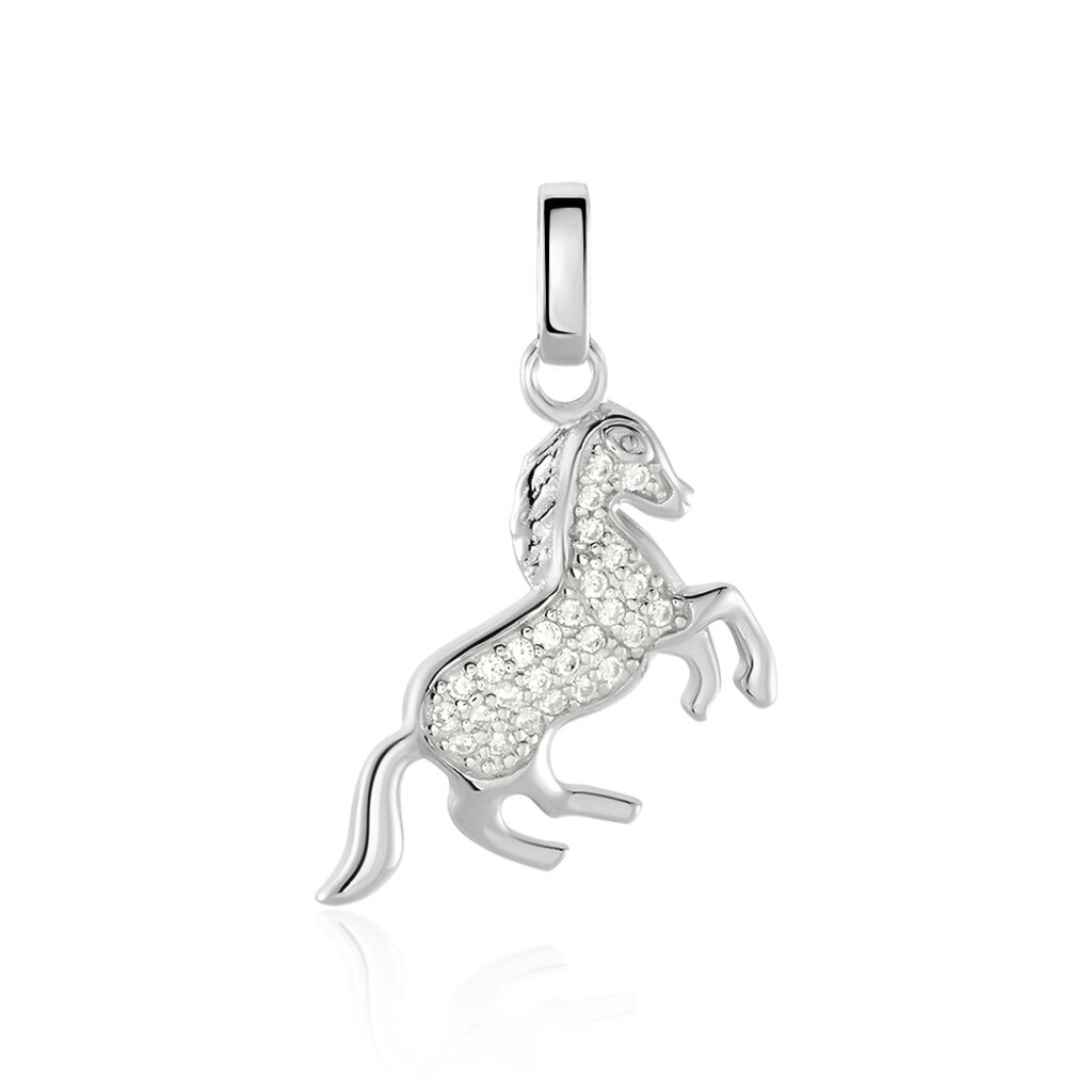 Pendentif Amelot Argent Blanc Oxyde De Zirconium