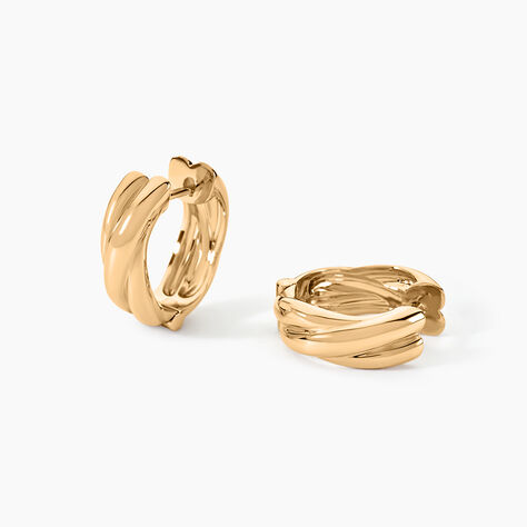 Cr&eacute;oles Amae Plaque Or Jaune - Boucles d'oreilles cr&eacute;oles Femme | Histoire d&rsquo;Or