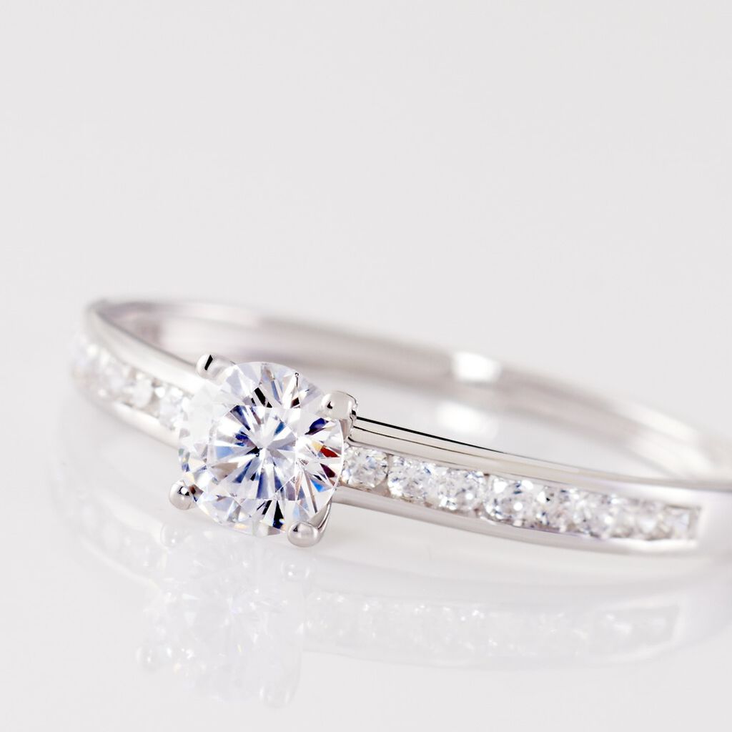 Bague Harem Or Blanc Oxyde - Bagues avec pierre Femme | Histoire d’Or
