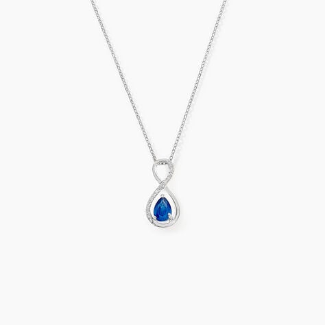 Collier Odessa Or Blanc Saphir Diamant - Colliers Femme | Histoire d&rsquo;Or