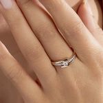 Bague Auberi Plaqu&eacute; Or Jaune Oxyde De Zirconium - Bagues solitaires Femme | Histoire d&rsquo;Or