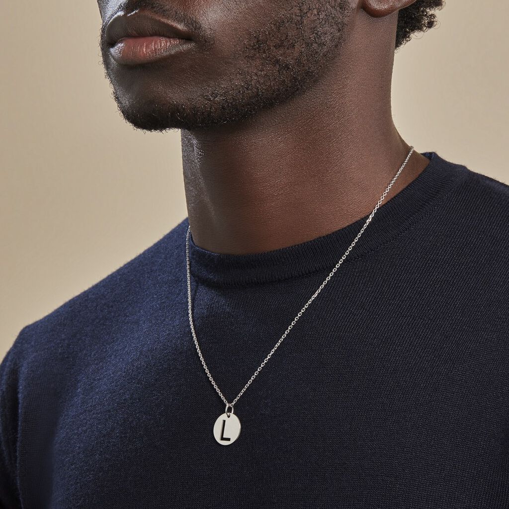 Pendentif Elio L Argent Blanc - Pendentifs Famille | Histoire d’Or