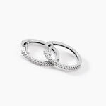 Cr&eacute;oles Aryanna Rondes Or Blanc Diamant - Boucles d'oreilles cr&eacute;oles Femme | Histoire d&rsquo;Or