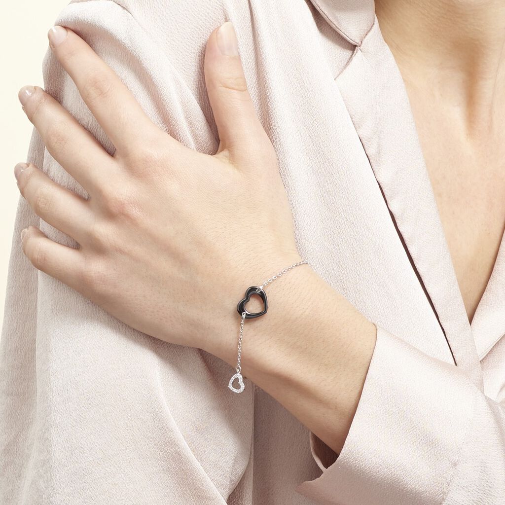 Bracelet Anissa Argent Blanc Céramique Et Oxyde De Zirconium - Bracelets Femme | Histoire d’Or