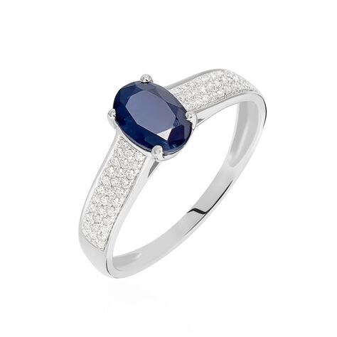 Bague Crista Or Blanc Saphir Et Diamant - Bagues solitaires Femme | Histoire d’Or