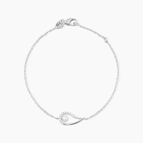 Bracelet Akiko Argent Blanc Perle De Culture Et Oxyde De Zirconium - Bracelets Femme | Histoire d’Or