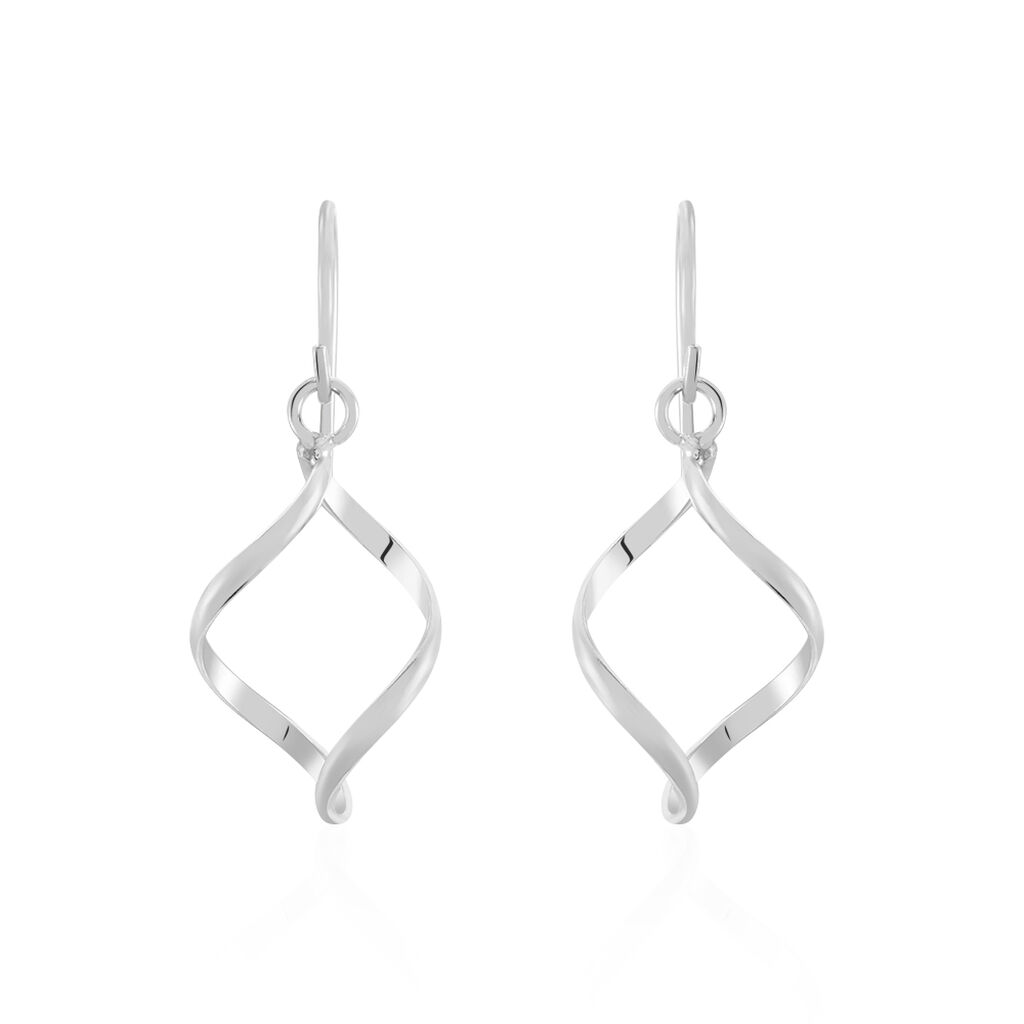 Boucles D'oreilles Pendantes Louison Argent Blanc - Boucles d'oreilles fantaisie Femme | Histoire d’Or