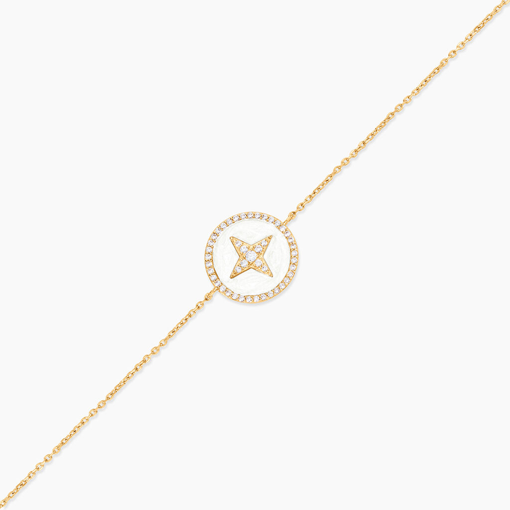 Bracelet Sweet Rosace Or Jaune Oxyde De Zirconium - Bracelets Femme | Histoire d’Or