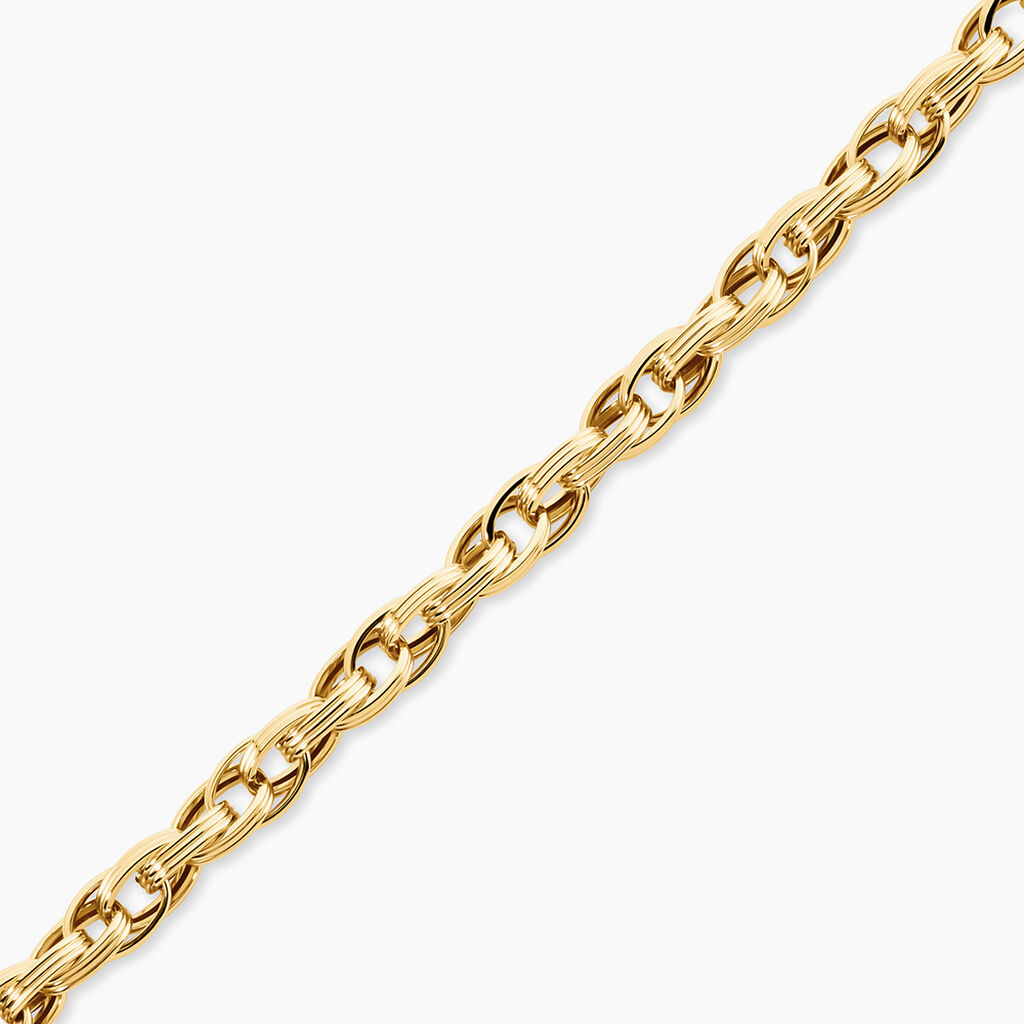 Bracelet Aaron Maille Fantaisie Or Jaune - Bracelets cha&icirc;ne Femme | Histoire d&rsquo;Or