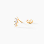 Boucles D'Oreilles Puces Maelly Plaqu&eacute; Or Jaune Oxyde De Zirconium - Boucles d'oreilles empierr&eacute;es Femme | Histoire d&rsquo;Or