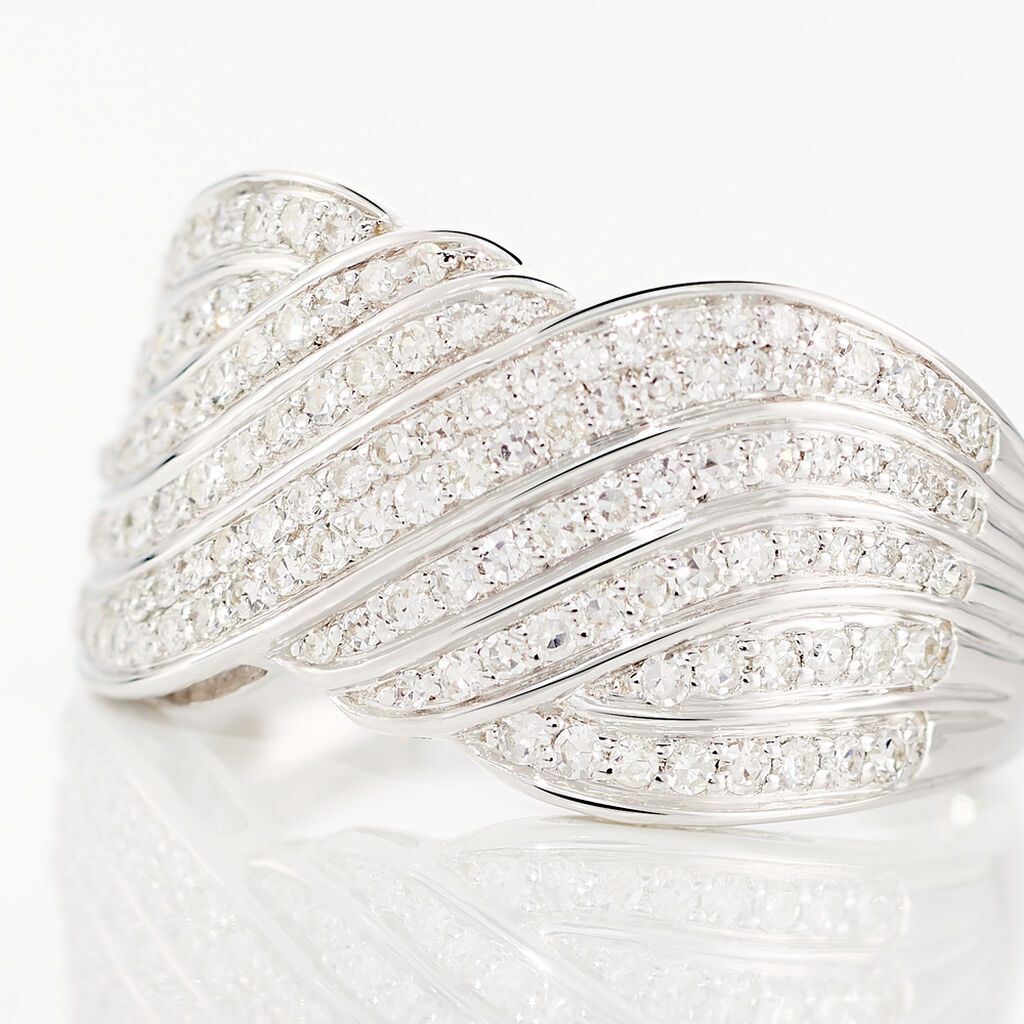 Bague Elfidia Or Blanc Diamant - Bagues avec pierre Femme | Histoire d’Or